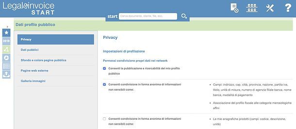 Profilo pubblico Legalinvoice