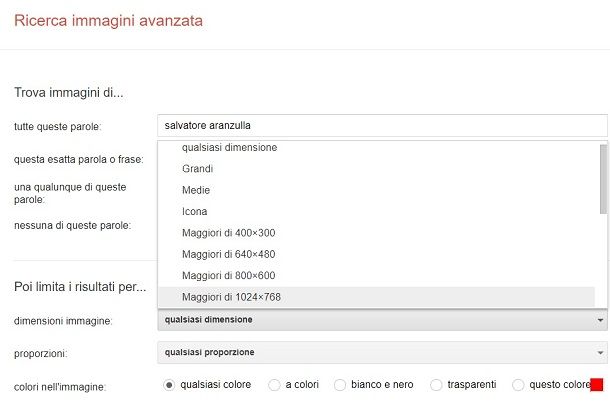 Come cercare immagini ad alta risoluzione su Google