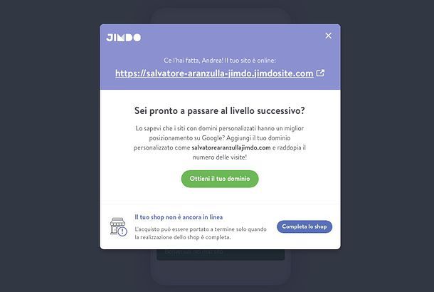 Come pubblicare un sito Web con Jimdo