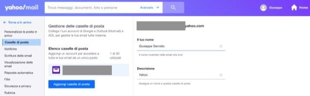 Cambiare nome su Yahoo! Mail