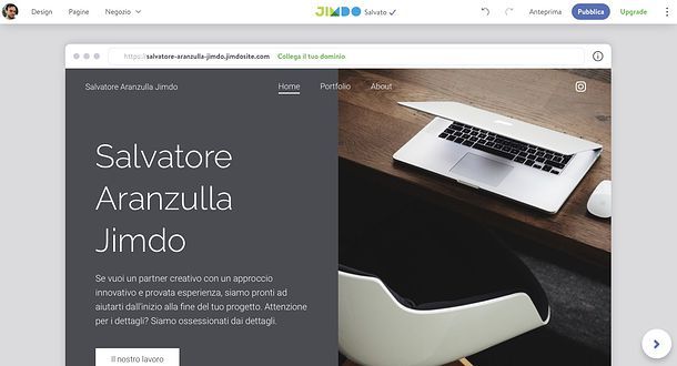 Come creare un sito Web con Jimdo