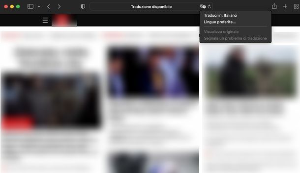 Tradurre con Safari