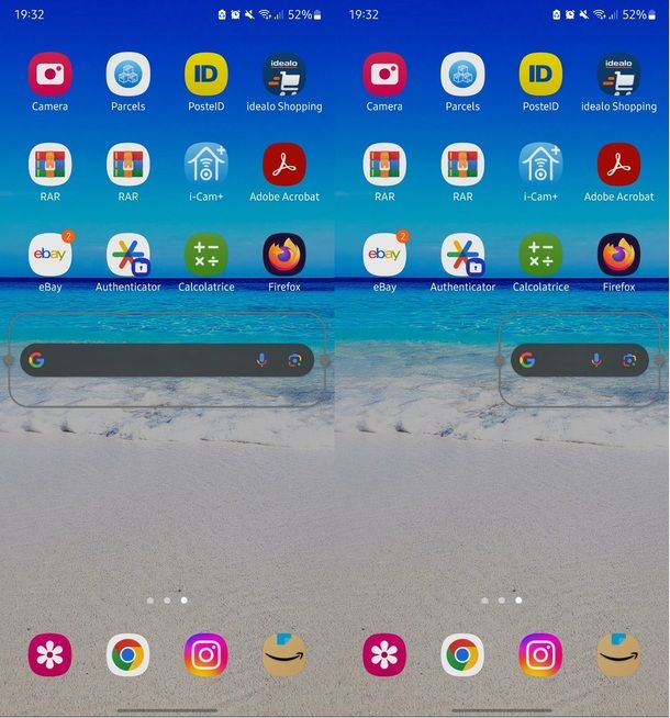 Barra Google Samsung