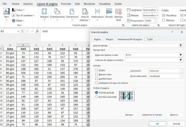 Come ripetere la prima riga su ogni foglio Excel