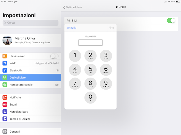 Come sbloccare SIM iPad