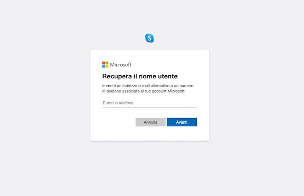 Reset account Skype