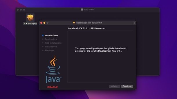 Installazione JDK macOS