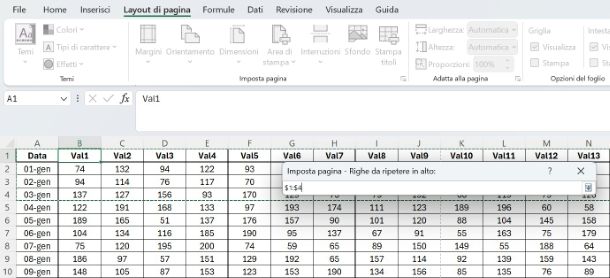 Come ripetere righe su Excel