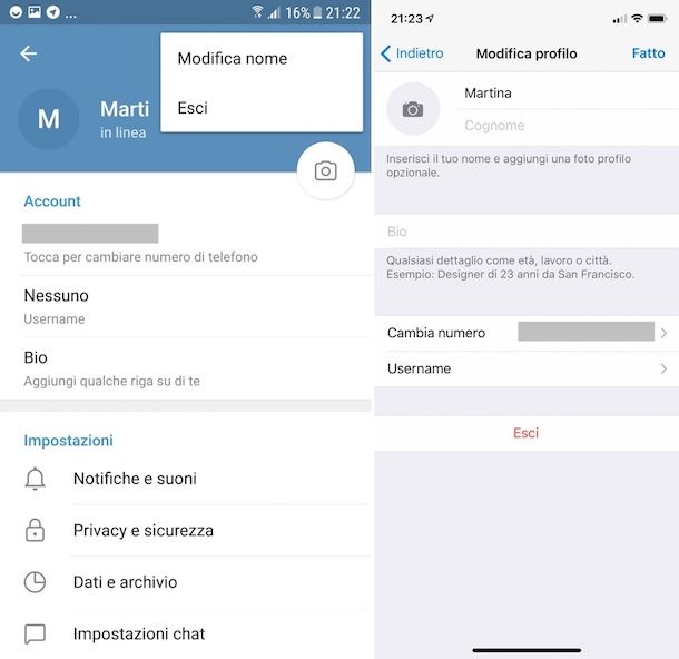 Come disattivare Telegram