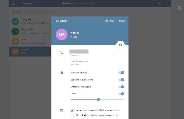 Come disattivare Telegram