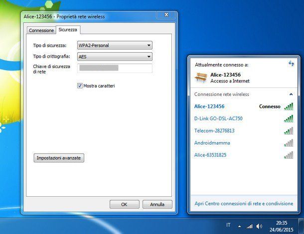 Password Wi-Fi Windows 7