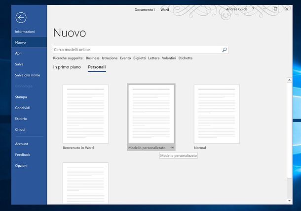 Come creare un nuovo modello Word