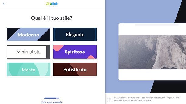 Come creare un sito Web con Jimdo