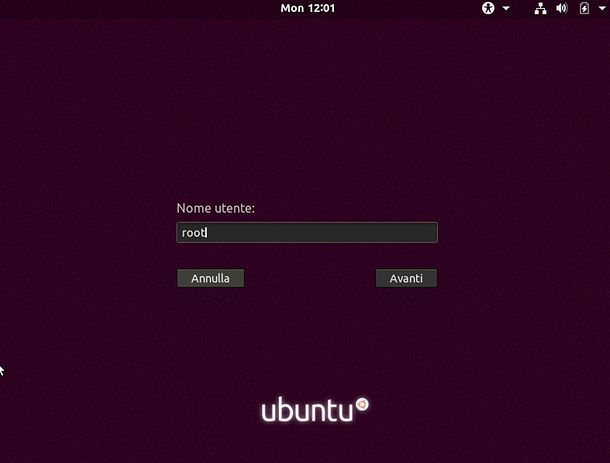 Come loggarsi come root Ubuntu