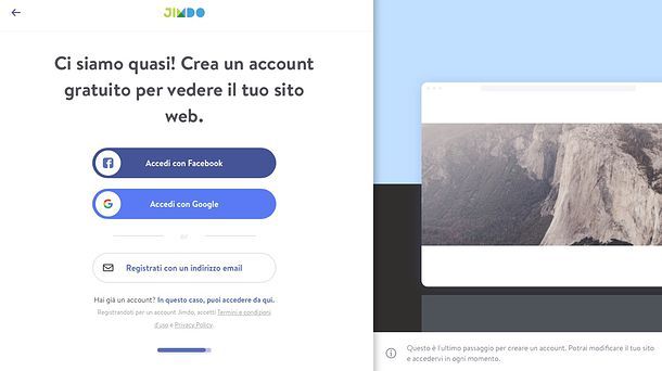 Come creare un sito Web con Jimdo