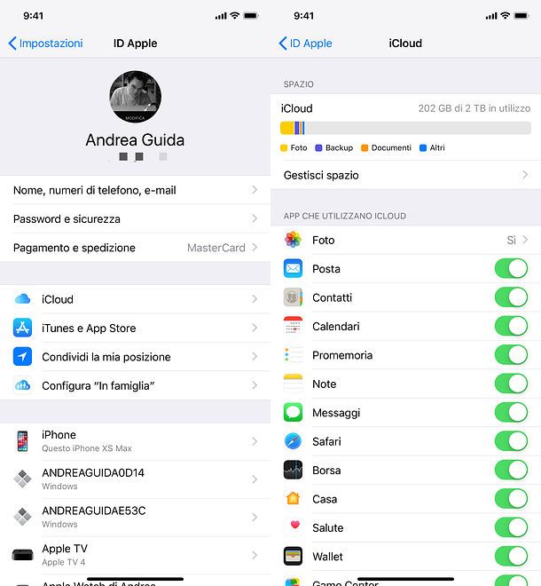 Impostazioni di iOS