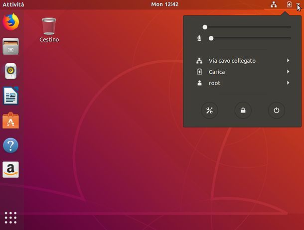 Scrivania root Ubuntu
