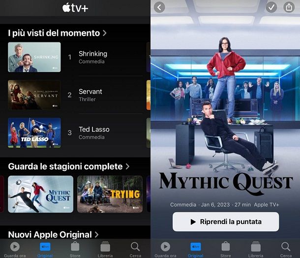 Apple TV App per serie TV