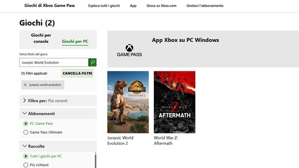 Come scaricare Jurassic World Evolution gratis Game Pass