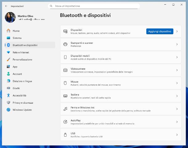 Stampanti Windows 11