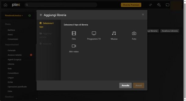 Come installare e configurare il server Plex