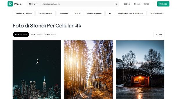 Sfondi cellulare 4K Pexels