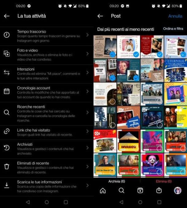 Come archiviare tutte le foto su Instagram