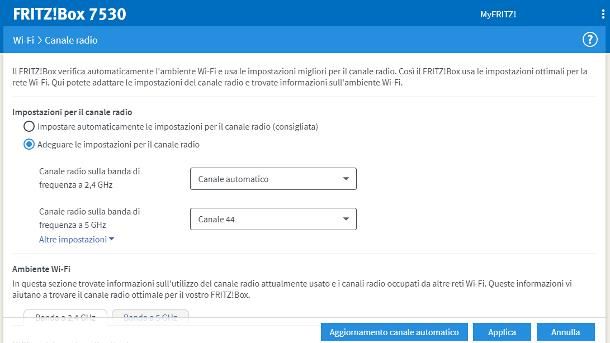 Come aumentare segnale WiFi cambiando canale radio