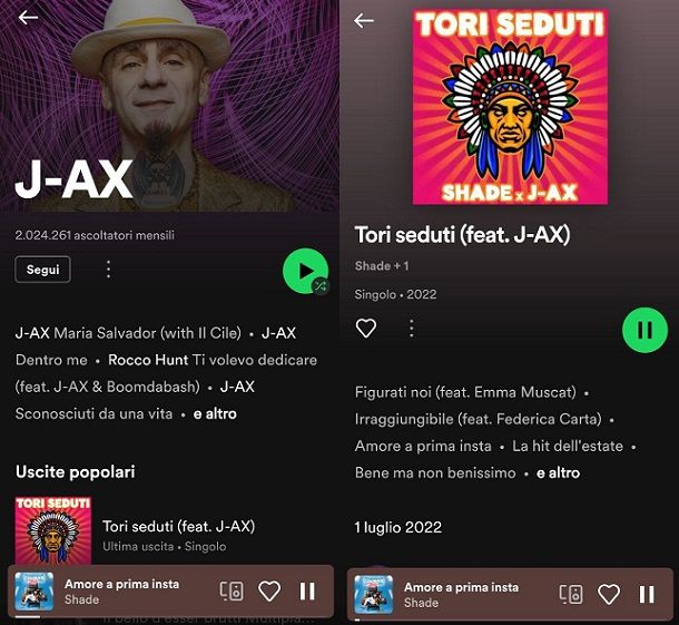 Come vedere gli ascolti su Spotify Android