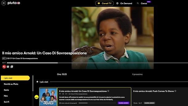 Pluto TV Migliori siti streaming senza registrazione