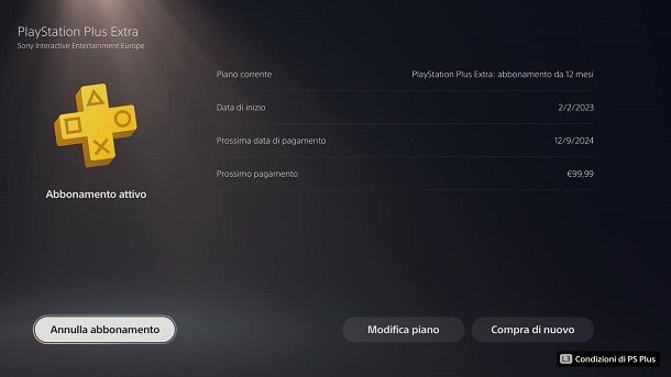 Come disattivare PlayStation Plus da PlayStation 5