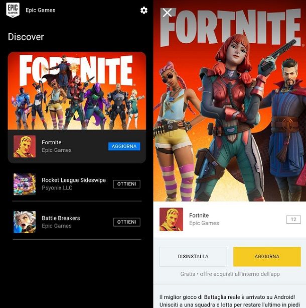 Come aggiornare Fortnite Android