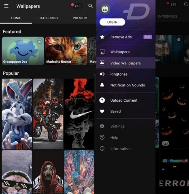 Sfondi Android gratis ZEDGE