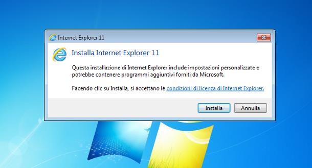 Come installare Internet Explorer su Windows 7