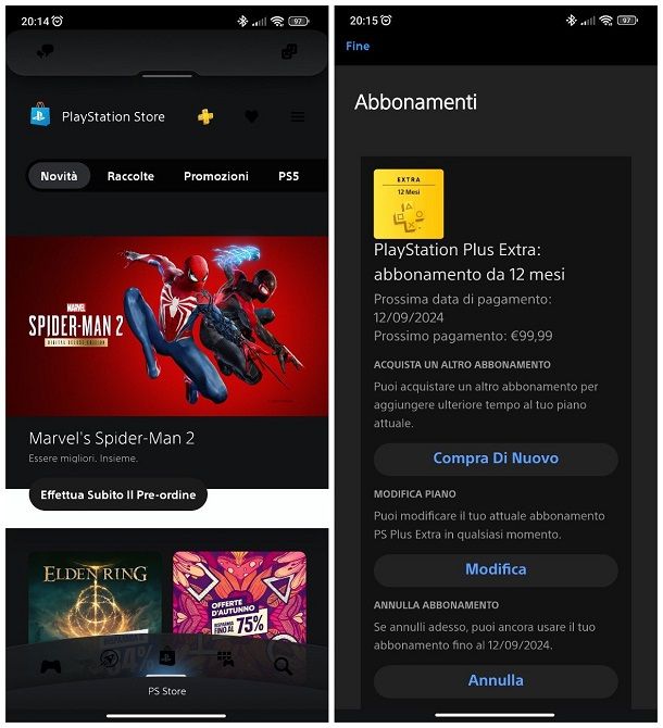 Come disattivare PlayStation plus da smartphone e tablet