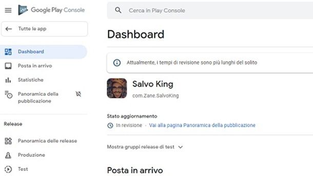 Come pubblicare app gioco Play Store