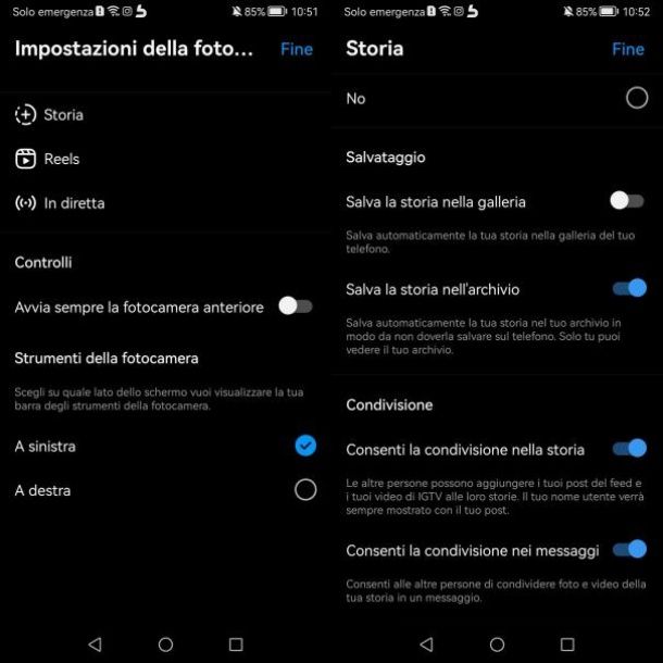 Archivio Storie Instagram