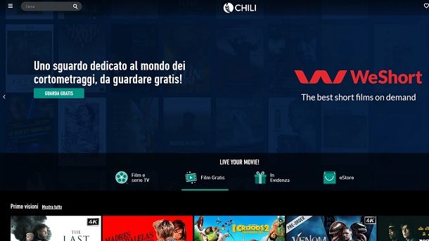 Come vedere film gratis su CHILI