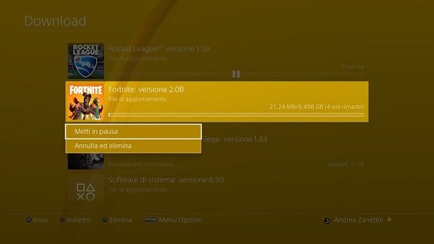 Come aggiornare Fortnite su PS4