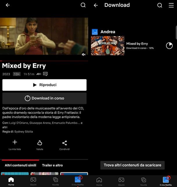 Come scaricare film su Android Netflix