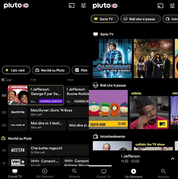 Pluto TV App serie TV