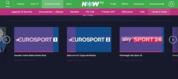 Come vedere Eurosport in TV