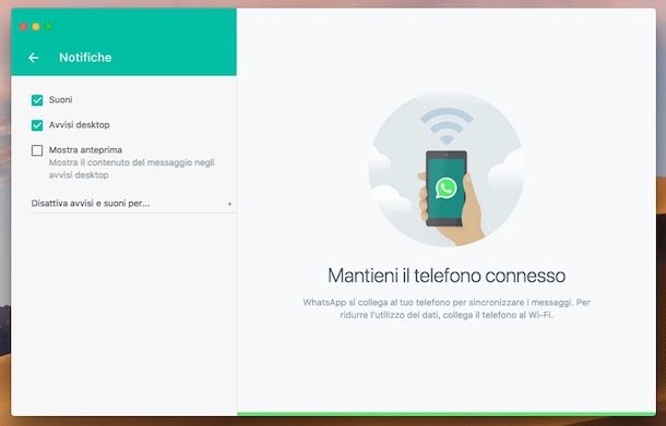 Come togliere anteprima messaggi WhatsApp