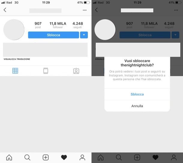 Come togliere la segnalazione su Instagram