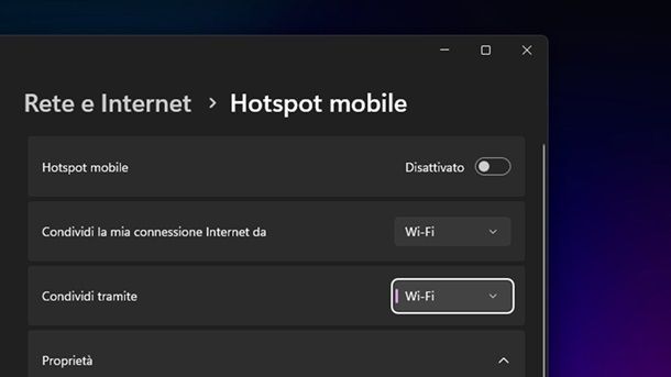 Hotspot mobile PC Windows 11