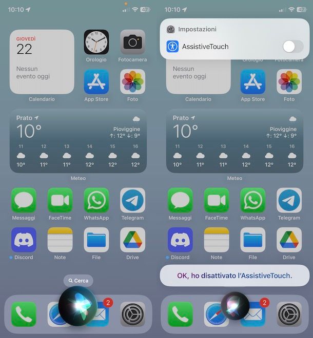 AssistiveTouch con Siri