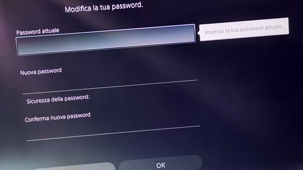 Come modificare la password PSN PS5
