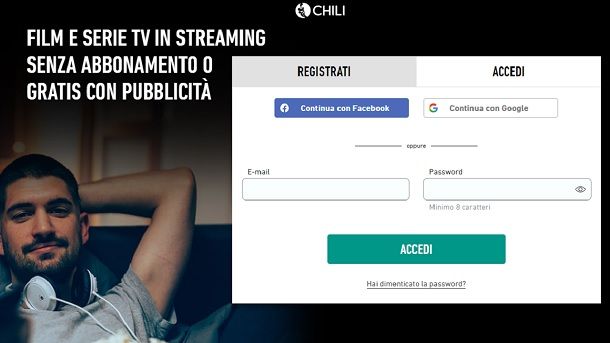 Come iscriversi a CHILI