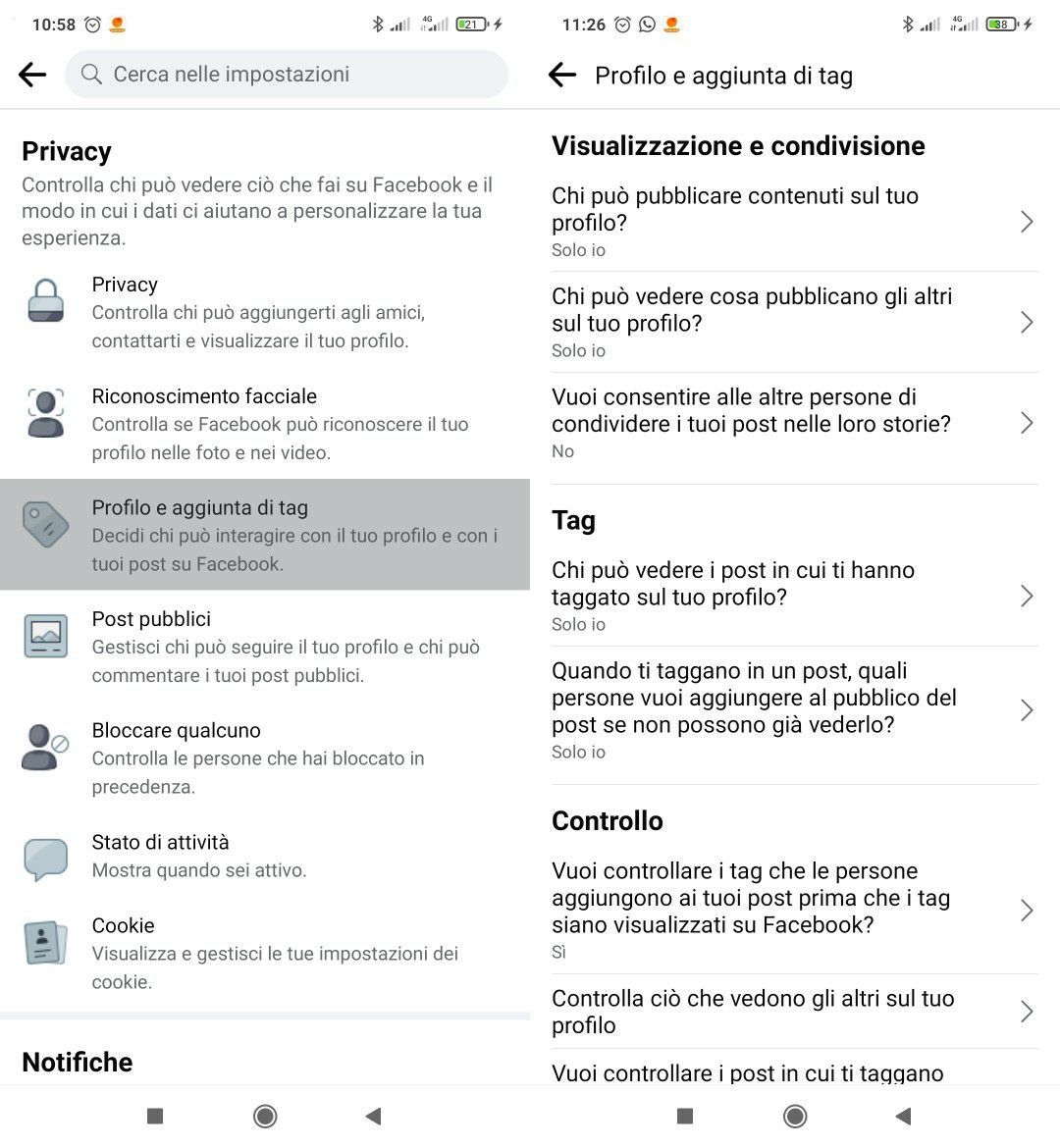 Ripulire post facebook