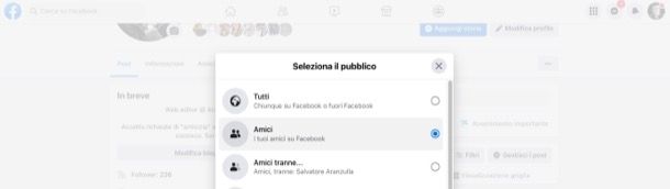 ogliere tasto Condividi di Facebook da computer